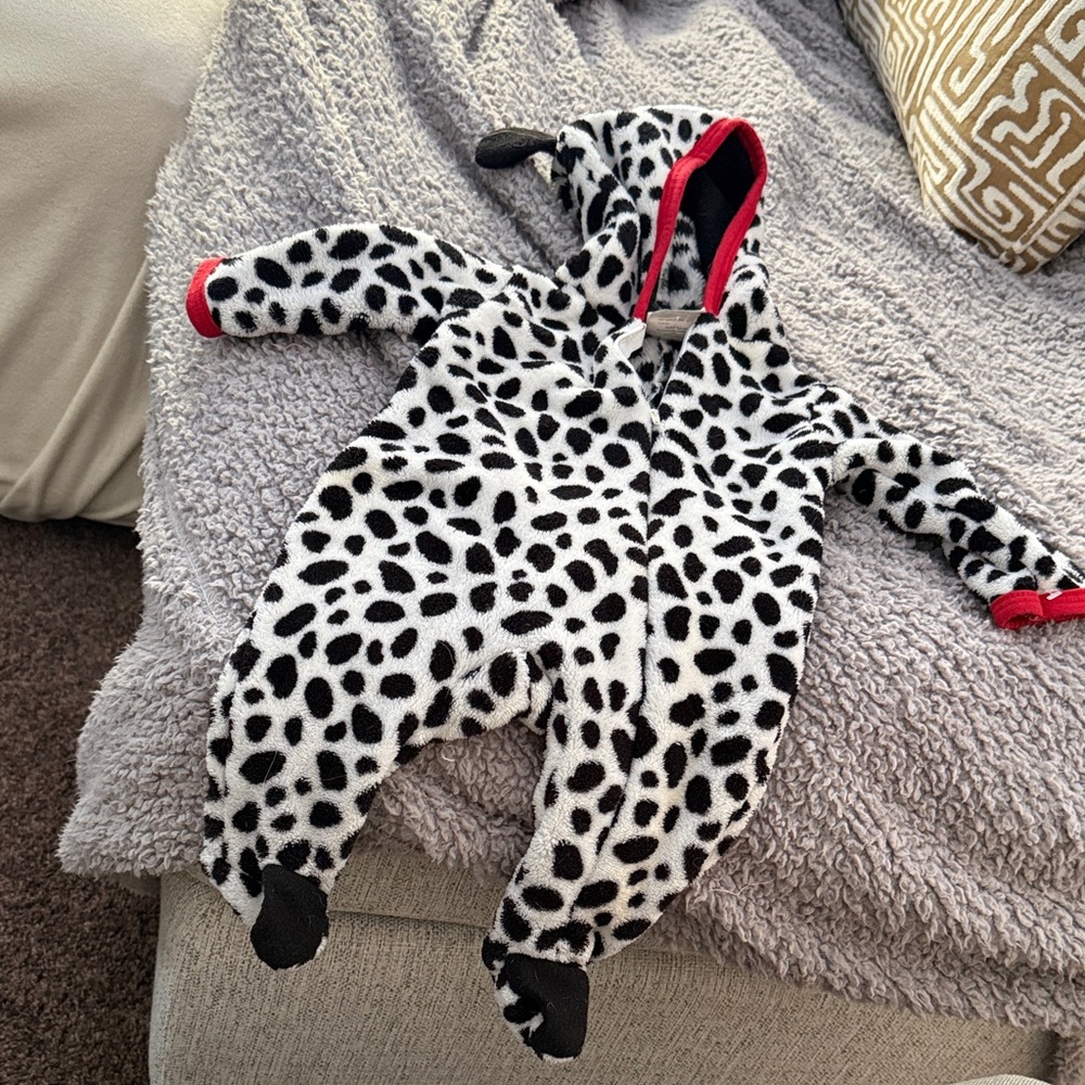 Cozy Black and White Spotted Kids Footie